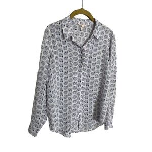 Rebecca Taylor Floral Button Down Blouse 4
